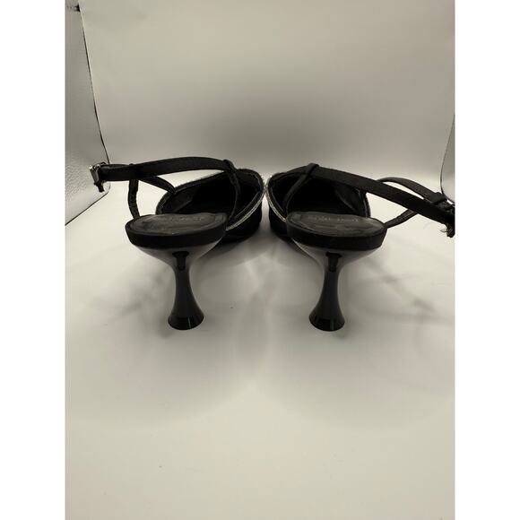 Jones New York Black Mesh Slingback Heels – Never Worn – Size 8 - Picture 8 of 13